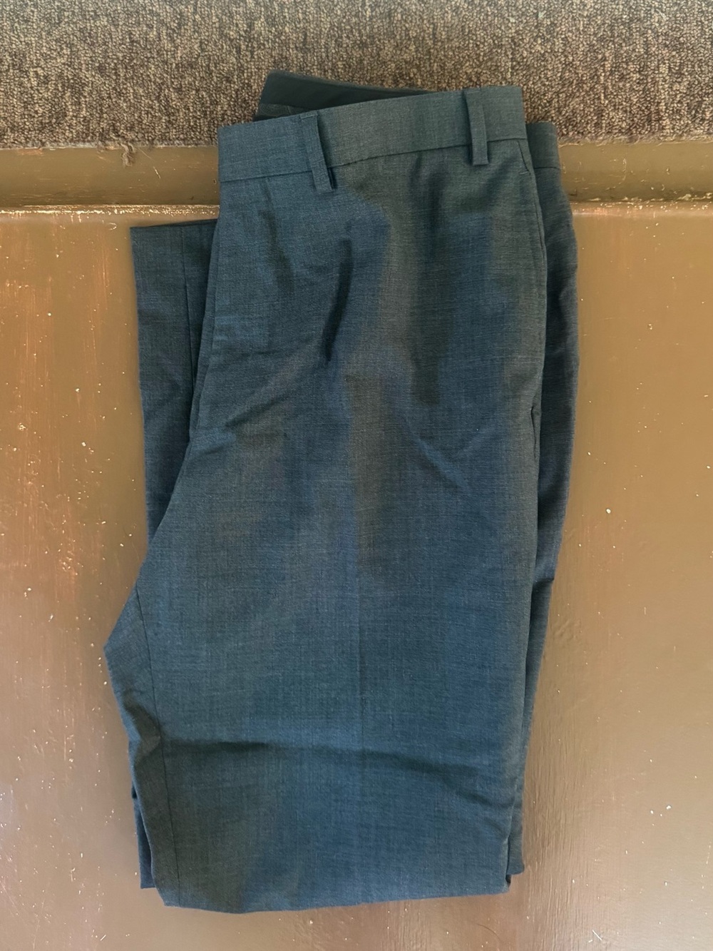 Tailored Ralph Lauren Men's Wool Dress Pants in Charcoal Gray - 38W/29L